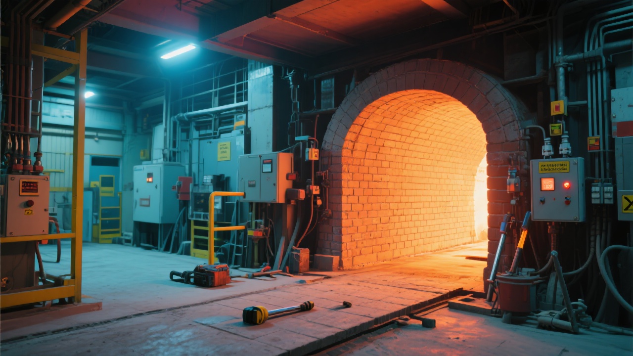 Traditional kiln furniture damaged by thermal shock