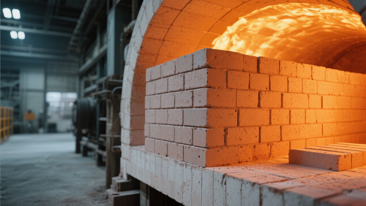 Bloques de boquilla AZS en un horno de vidrio