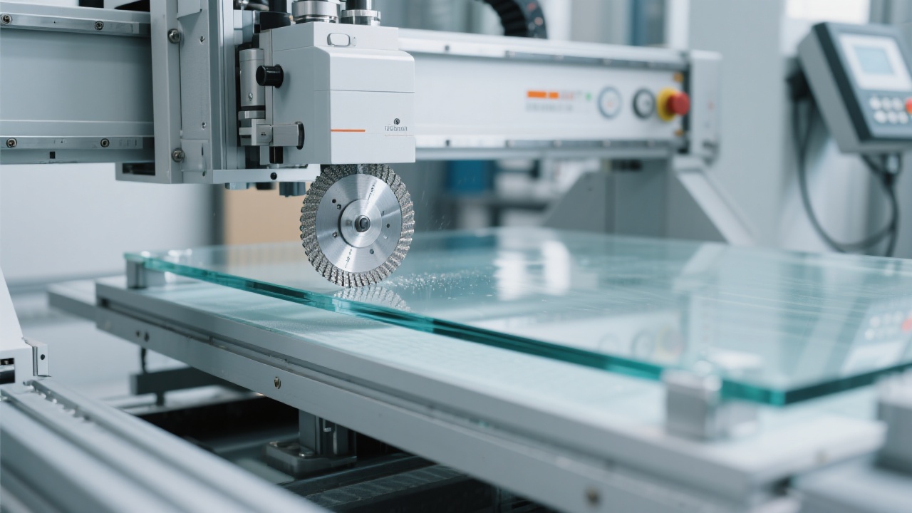 Clean cutting environment with UHD diamond blade showing minimal dust and debris
