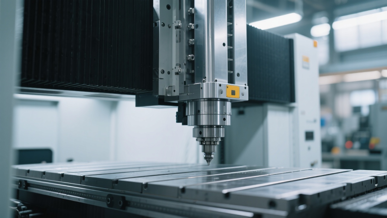 Detalle del eje principal BT40 del fresador CNC DC1090A