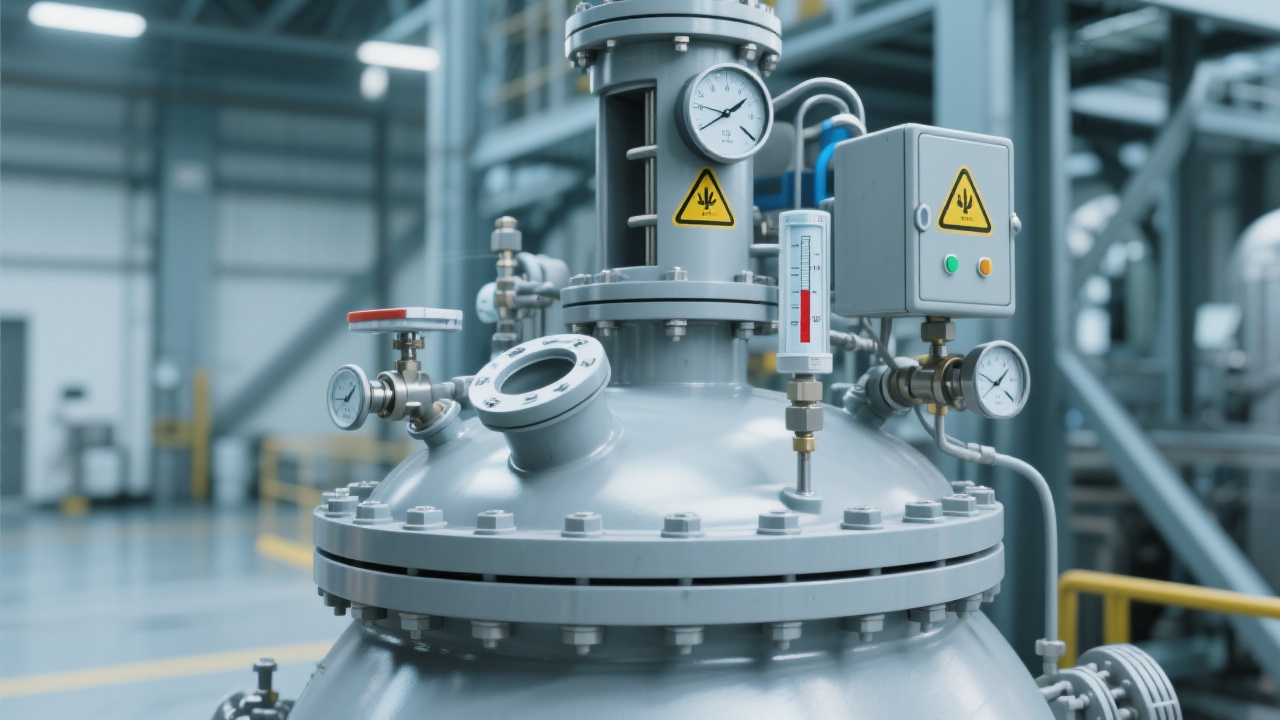 Industrial workers applying safety protocols in calcium carbide handling facility
