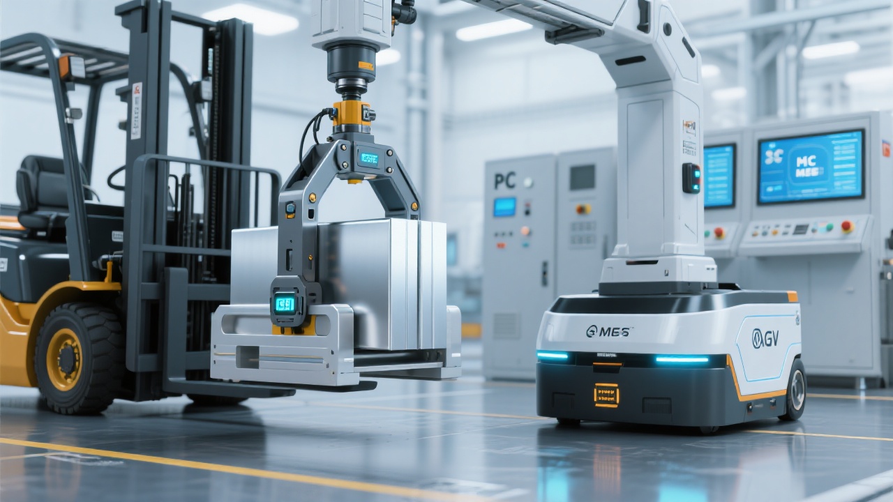 Integrated robotic handling system with automatic pneumatic clamp in steel hot rolling production