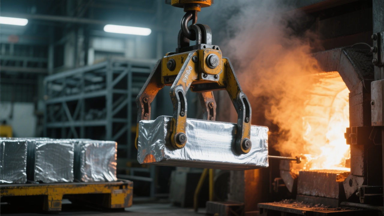 Stacking tool in action within a multi-tier warehouse facility