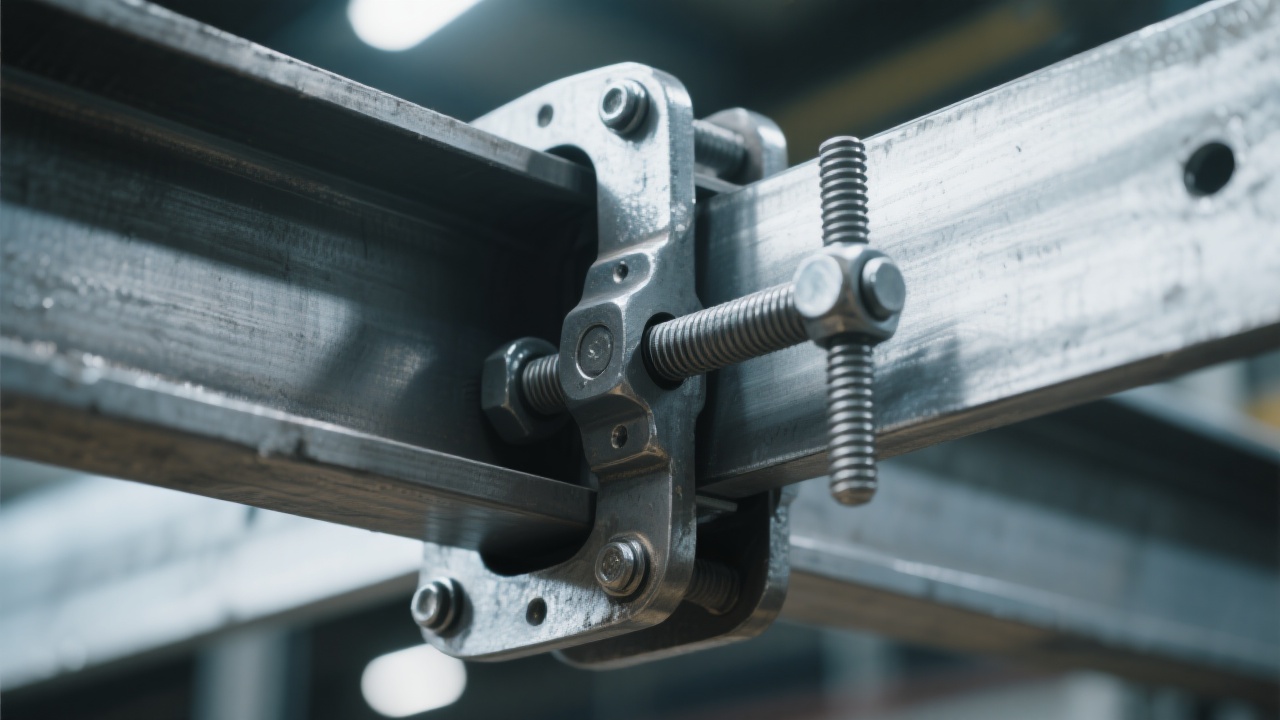 Custom steel plate clamp in action at a continuous casting plant, showing smooth grip on a red-hot slab.