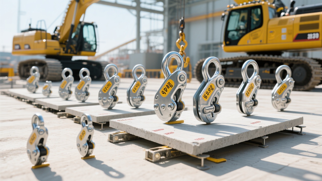 Steel coil lifting equipment in operation at a port terminal