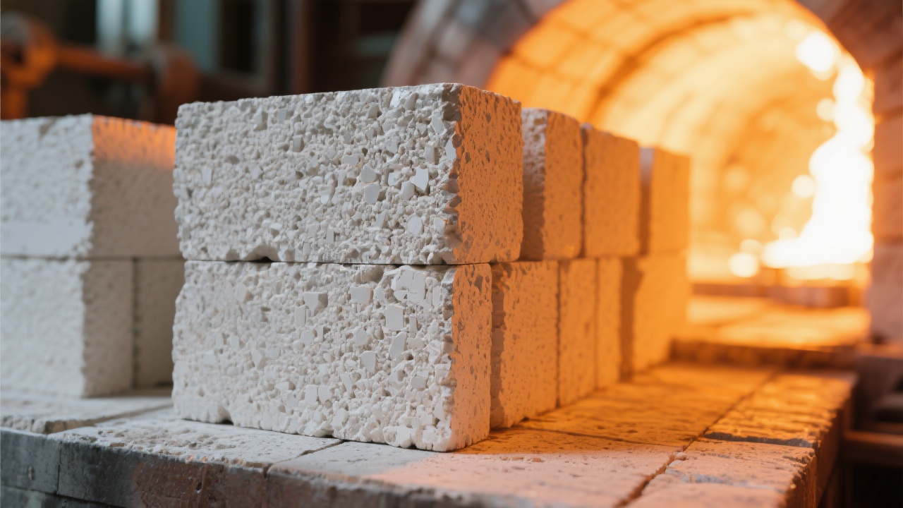 Cross-section view of red mullite brick installation showing layer-by-layer bonding and minimal gaps for optimal heat retention.