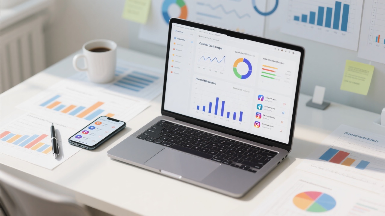 Dashboard showing AI-assisted content generation results and SEO performance metrics for foreign trade website