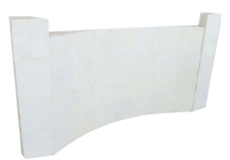 Installation of RTK-H β-alumina bricks in glass furnace