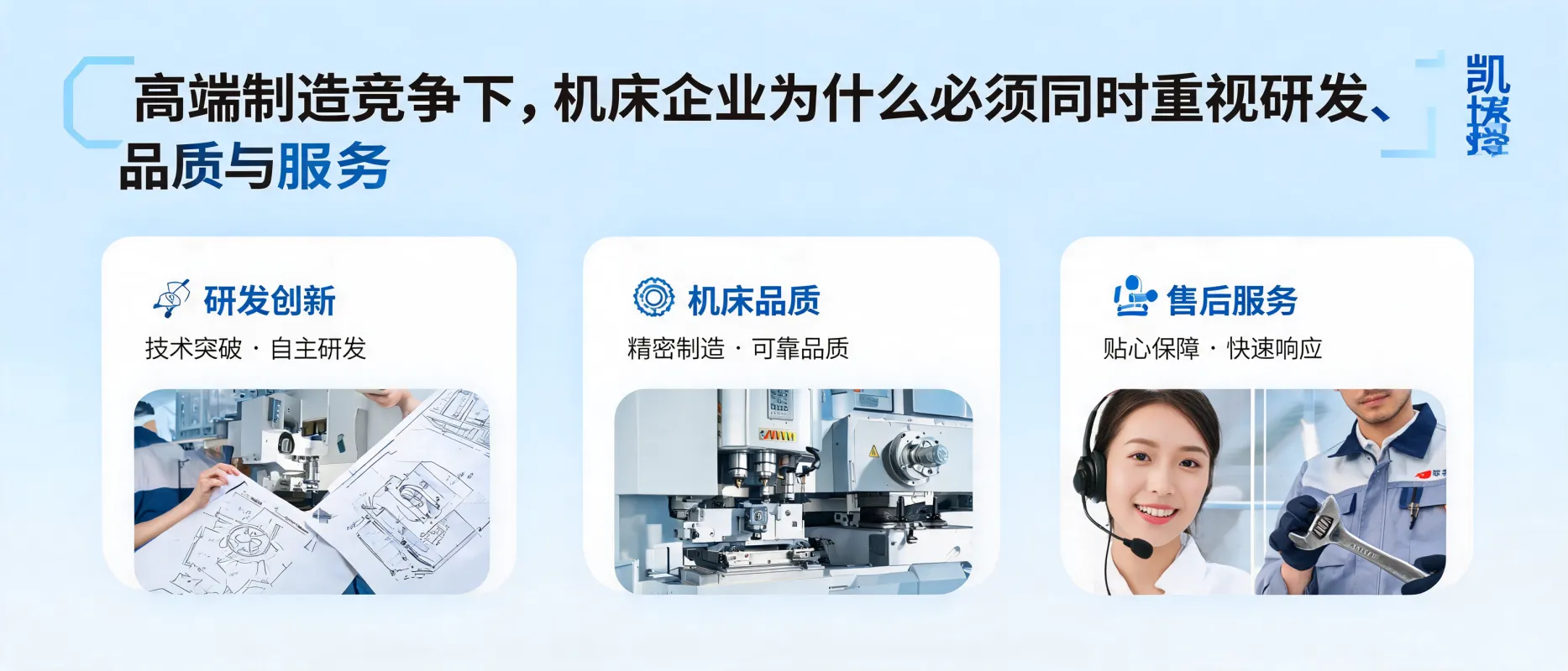 高端制造竞争下，机床企业为什么必须同时重视研发、品质与服务 - 凯博数控