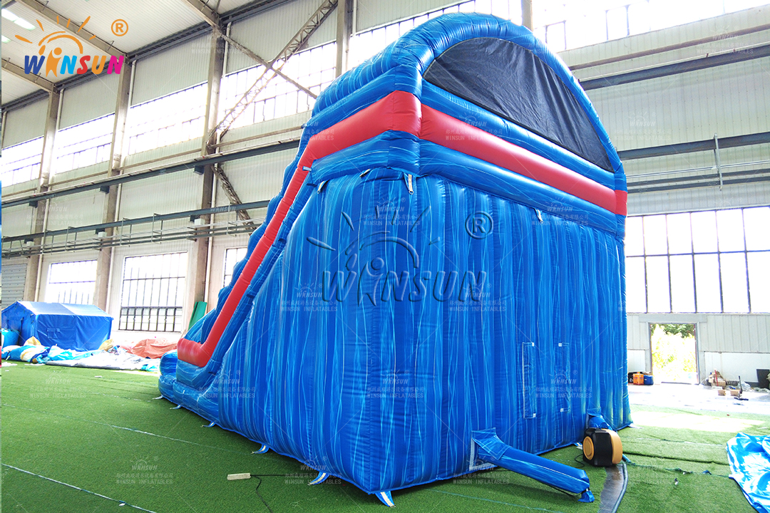Blue Marble Four Lane Water Slide Outdoor Use