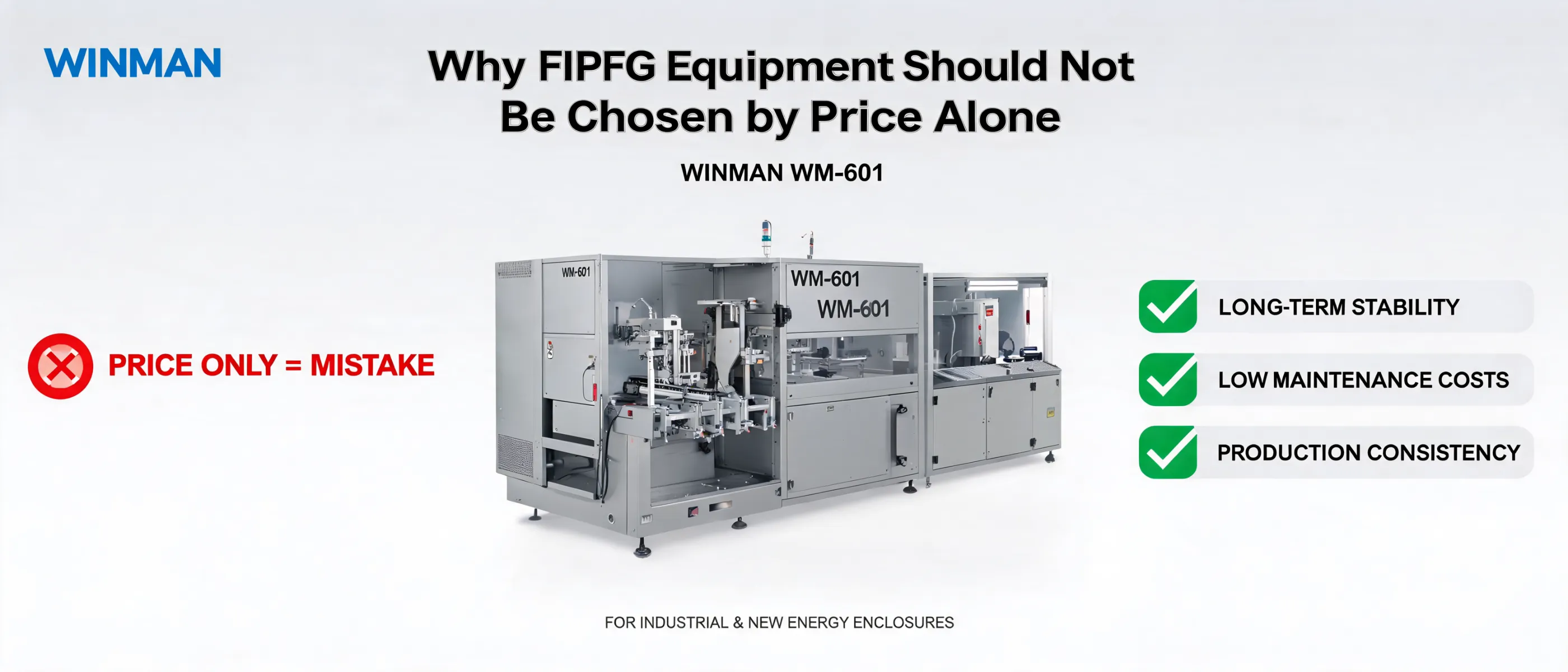 Why FIPFG Equipment Should Not Be Chosen by Price Alone | WINMAN WM-601