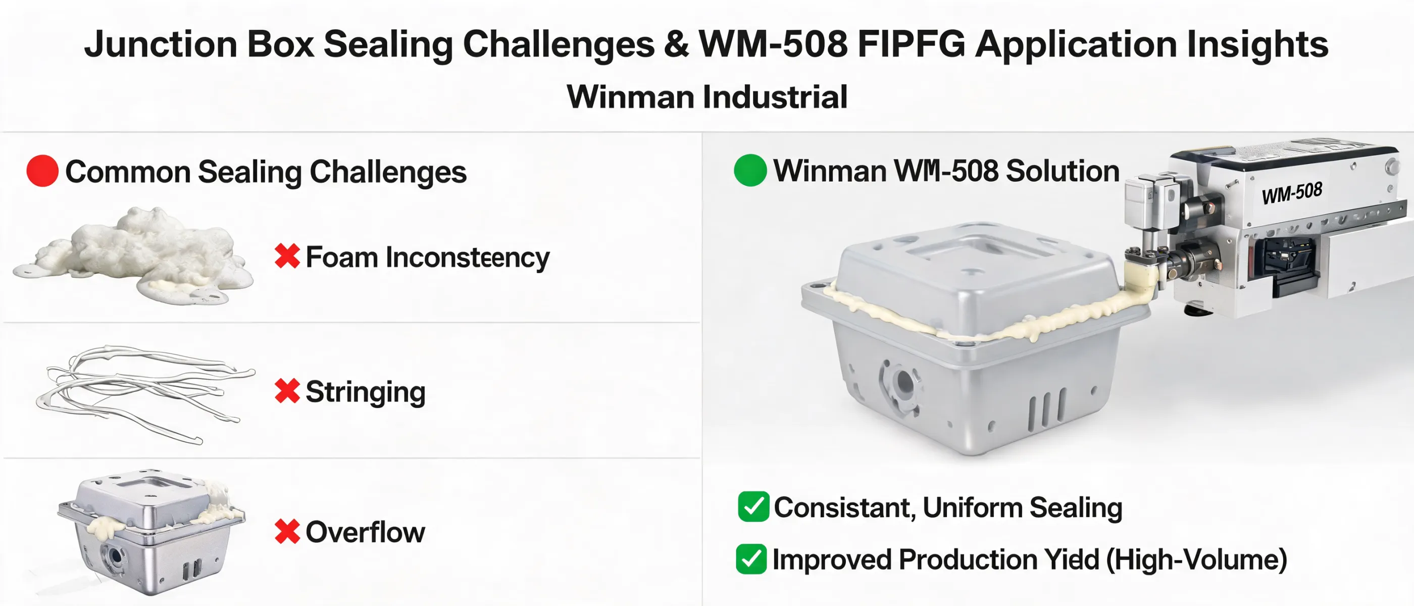 Junction Box Sealing Challenges & WM-508 FIPFG Application Insights | Winman Industrial