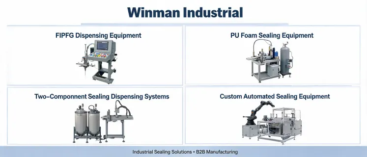 Équipements de dosage FIPFG et de scellement industriel Winman Industrial pour mousse PU et systèmes bi-composants