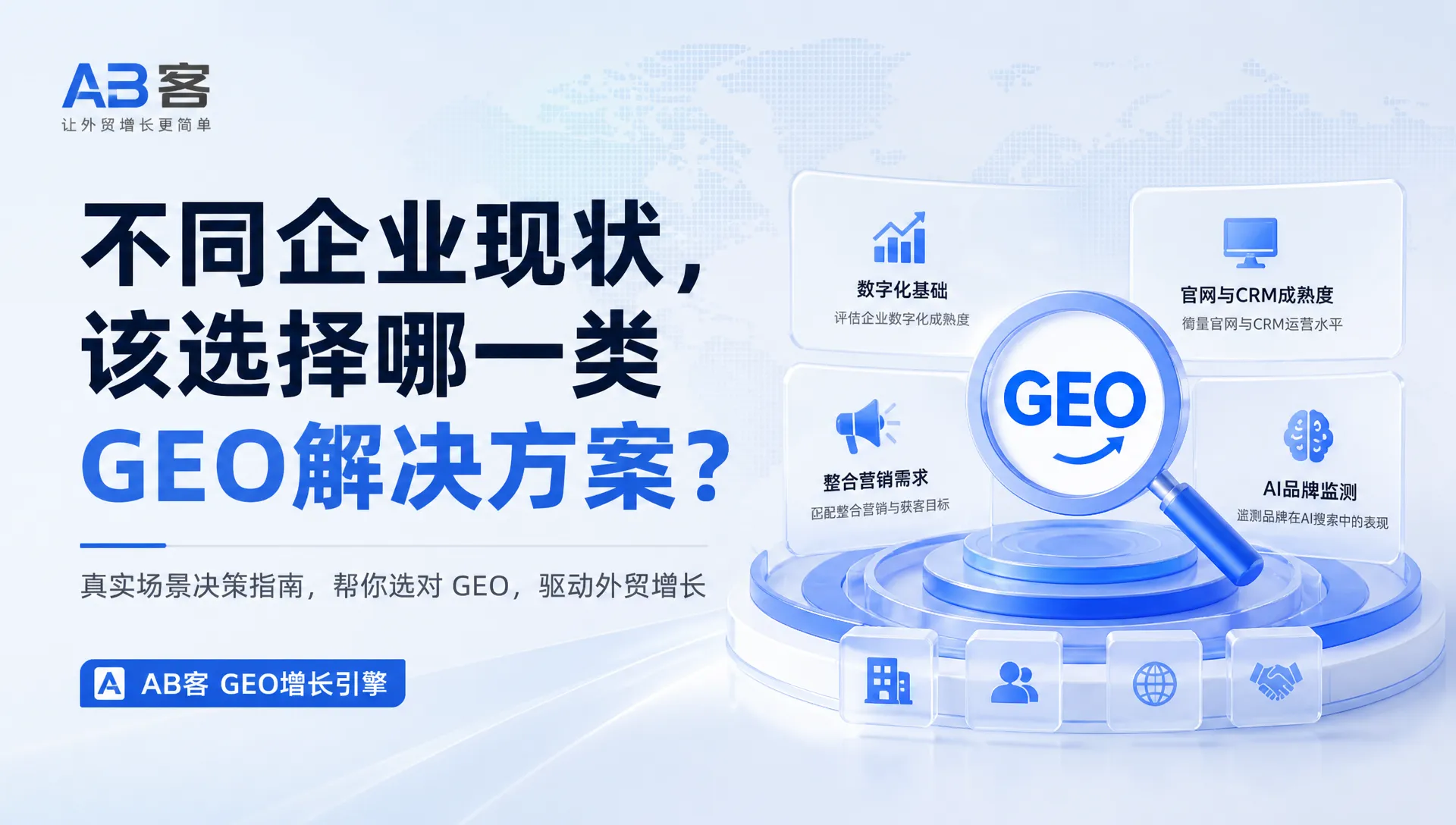 不同企业现状，该选择哪一类 GEO 解决方案？真实场景决策指南｜AB客