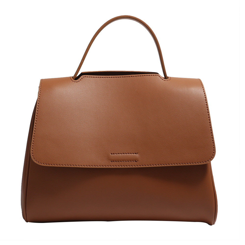 2023 New Leather Ladies Messenger Bag Solid Color Simple Tote Shoulder Bag