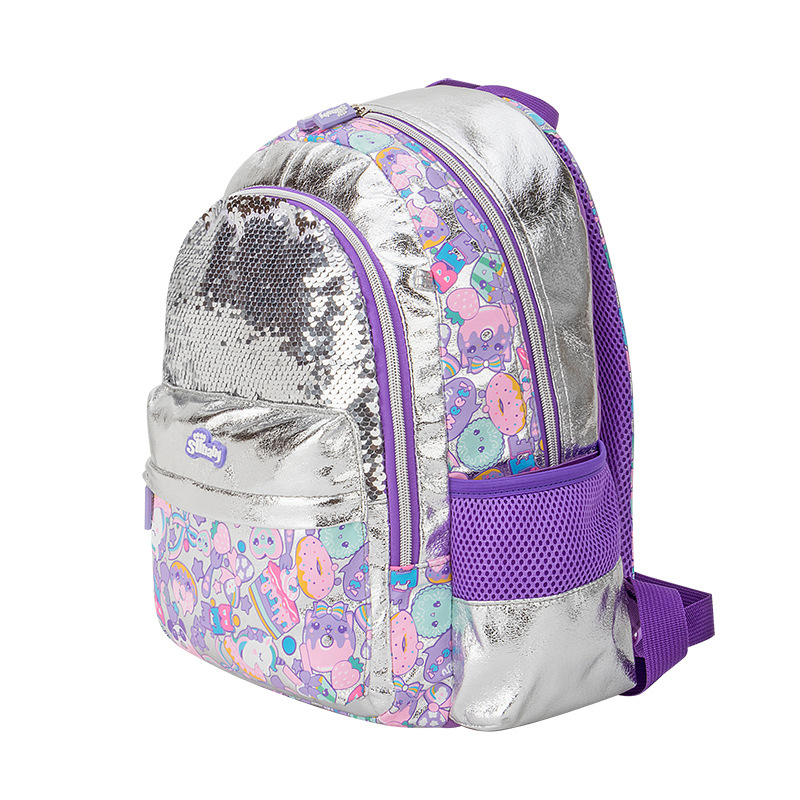 Fashion Schoolbag Girls' Backpack Sequined Silver Bags For Children