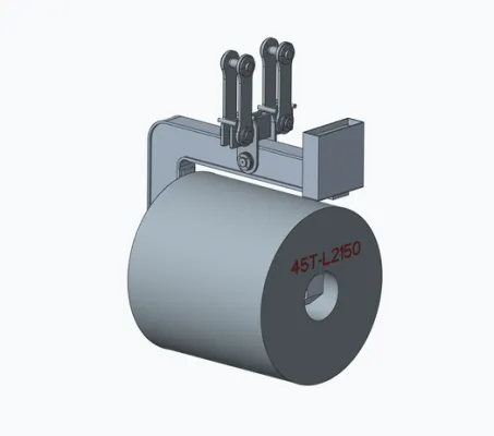 Horizontal steel coil hanger