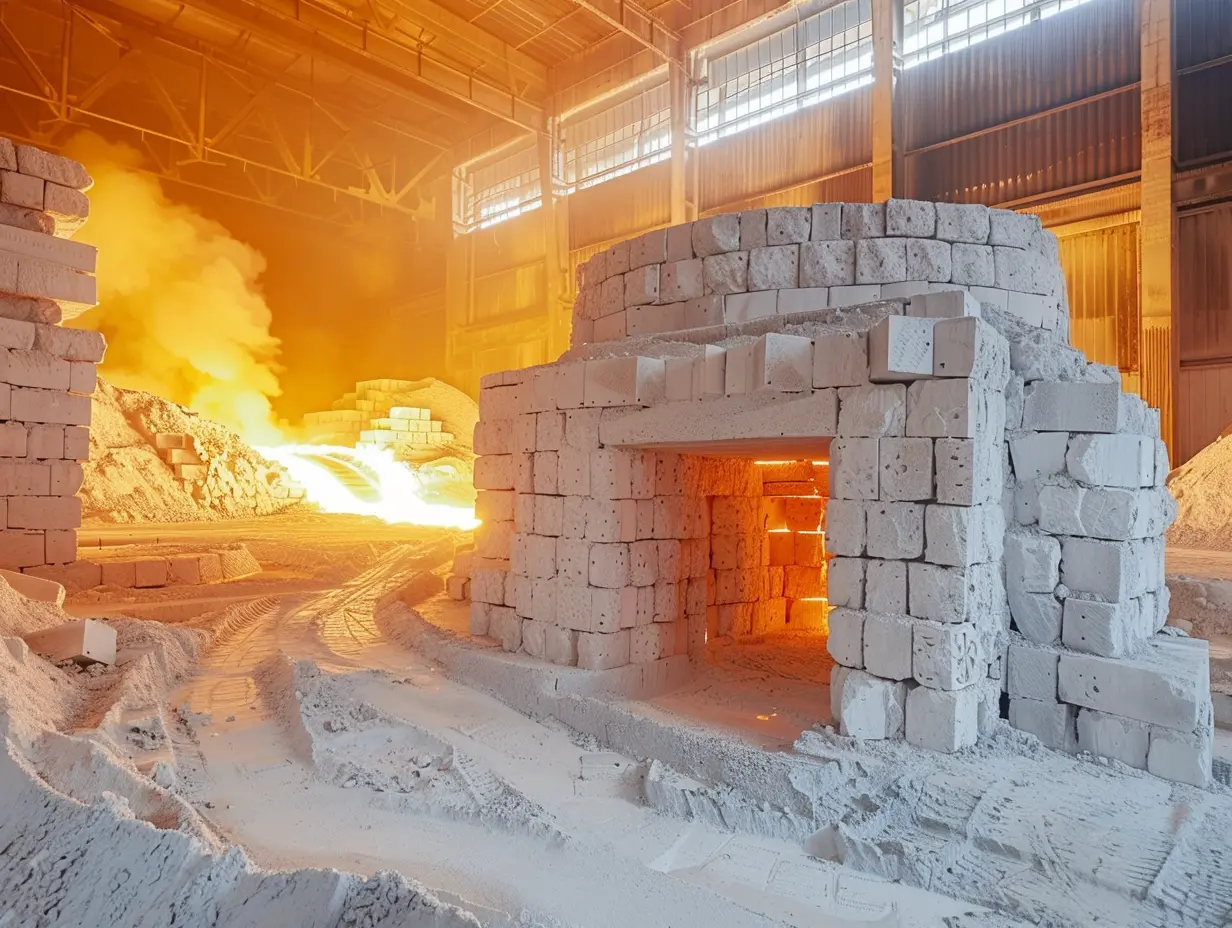 Refractory ceramic bricks