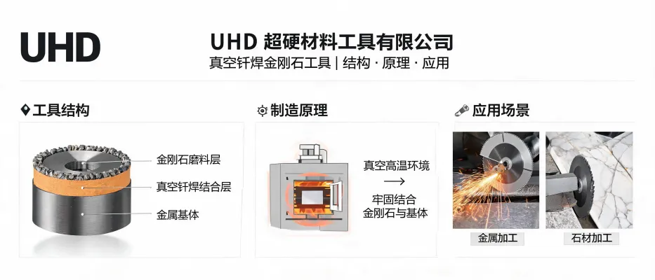 UHD超硬材料工具有限公司：什么是真空钎焊金刚石工具 - 结构、原理与典型应用
