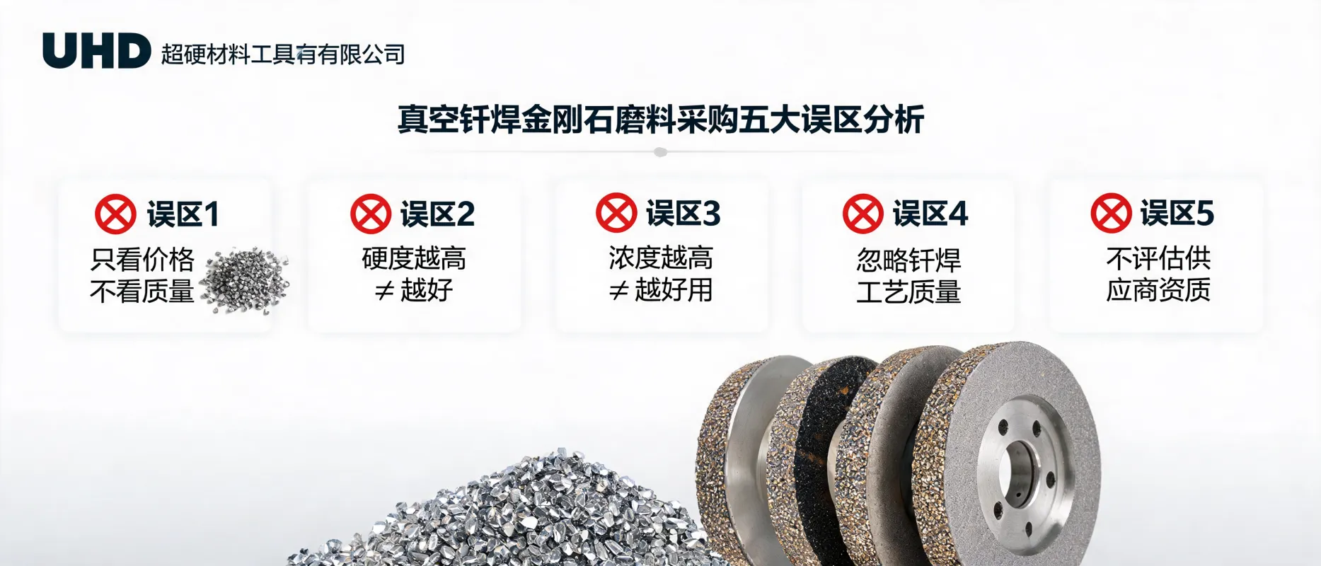 UHD超硬材料工具有限公司：采购真空钎焊金刚石磨料的五大误区分析