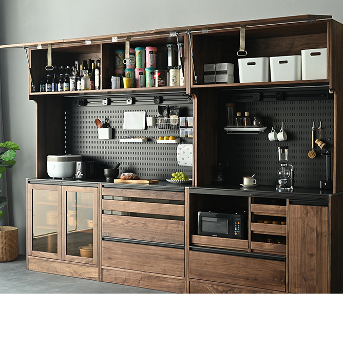 Walnut buffet cabinet