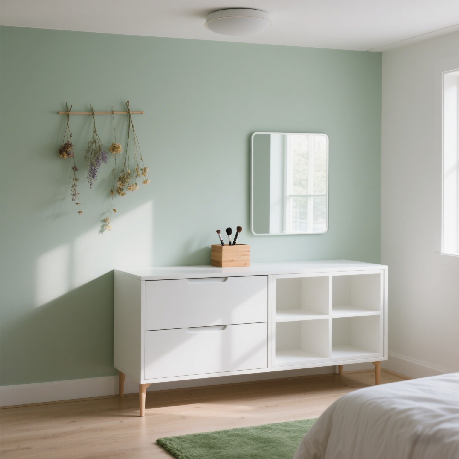 Wooden minimalist shoe cabinet