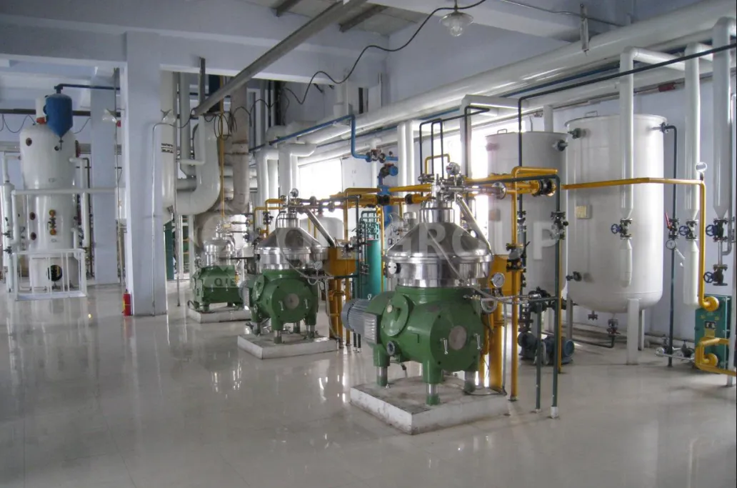 Fully continuous refining production line