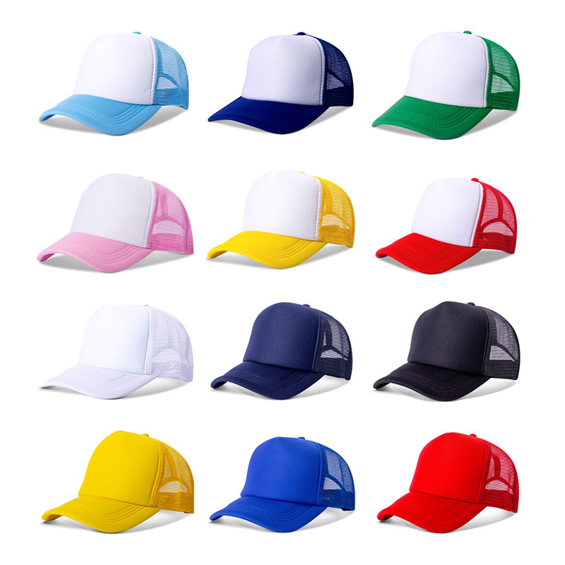 Close-up of a customized sun hat with a logo