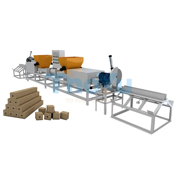 Wood pallet block machine
