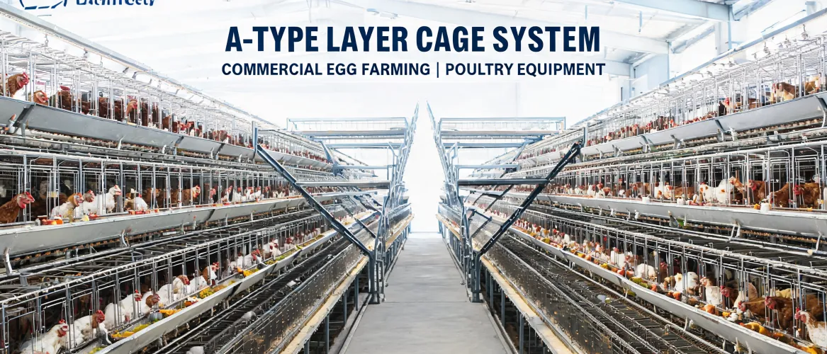 Livi Machinery – Sistema de jaulas tipo A para gallinas ponedoras comerciales