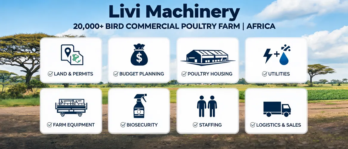 非洲商业化养鸡场建设前准备指南｜Livi Machinery