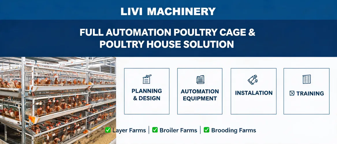 LIVI Machinery Full Automation Poultry Cage & Poultry House Solution