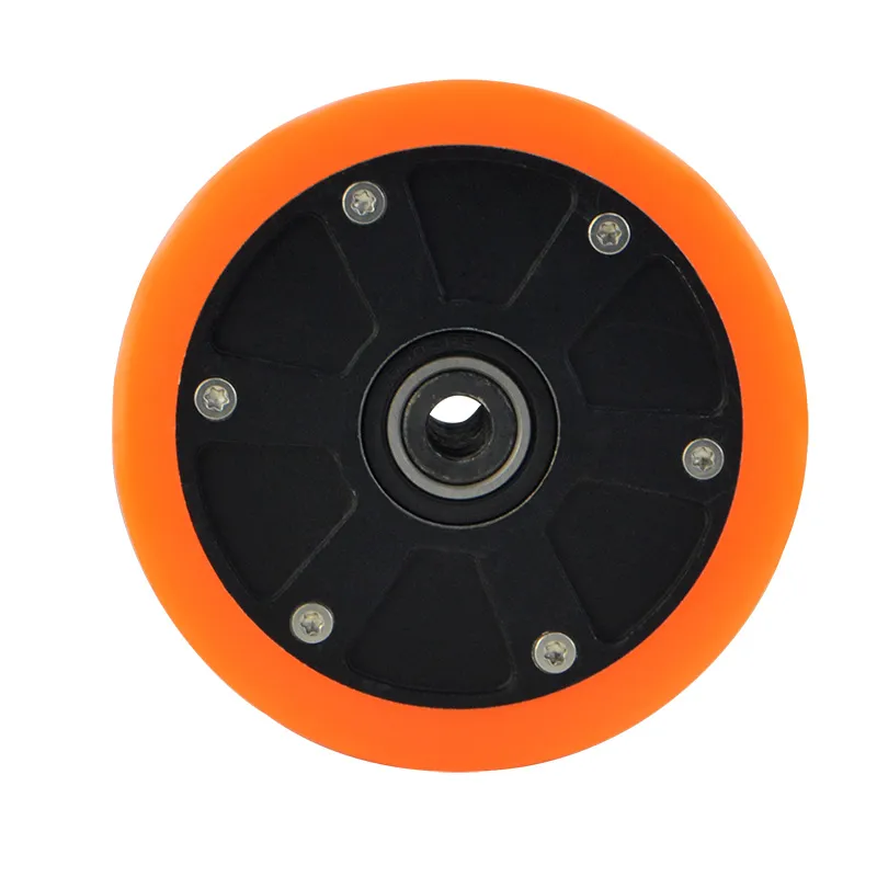 3-inch diameter 70mm tire width 55 center hole piercing PU yellow tire-Hall sensor