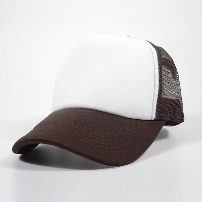 Custom baseball cap with hot-sublimation print showing a sleek logo and modern design, worn by a professional in a warehouse setting
