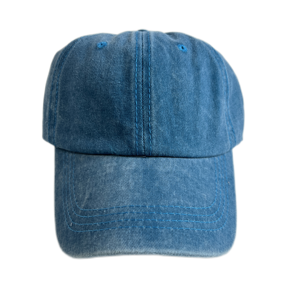 Denim baseball cap