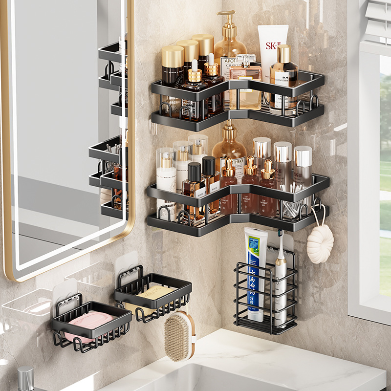 A restaurant kitchen with employees using customized storage racks