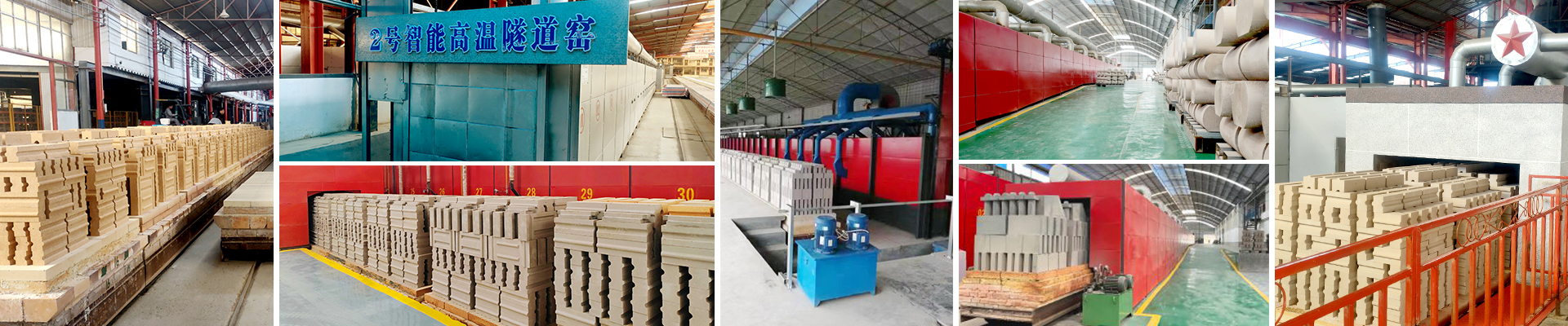 Rongsheng's high-alumina clay checker bricks in a production line
